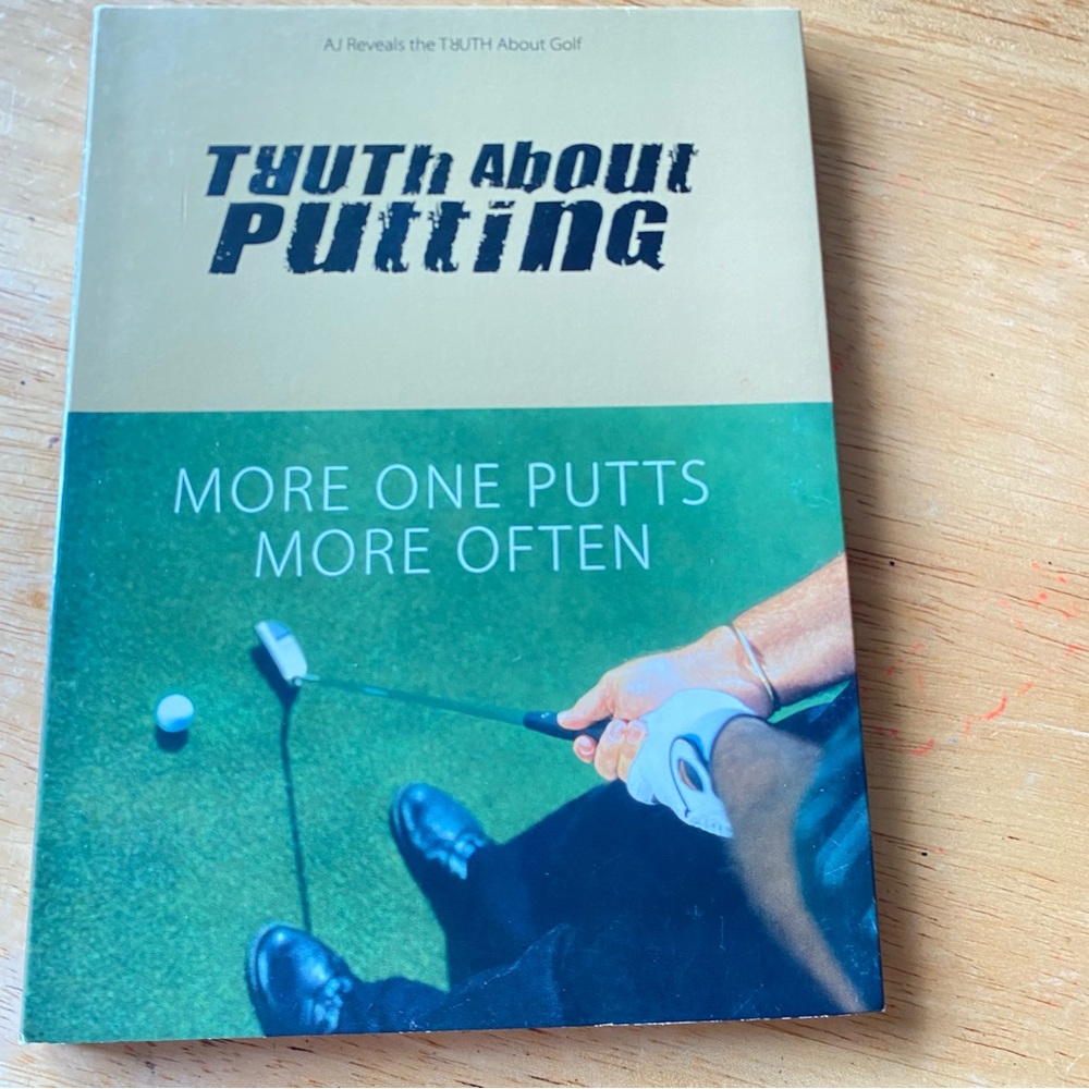 Truth About Putting Golf Book - Teal & Beige Cover